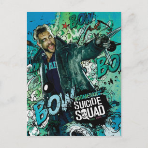 Suicide Squad Boomerang Character Graffiti Postcard