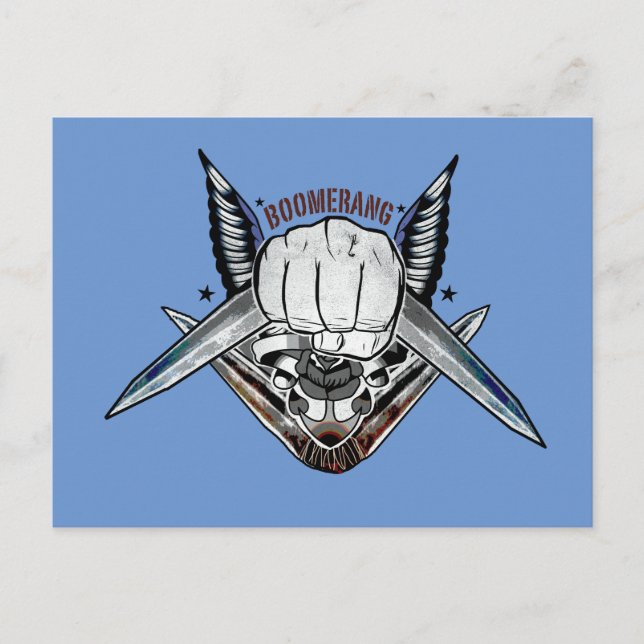 Suicide Squad | Boomerang Fist Tattoo Art Postcard (Front)