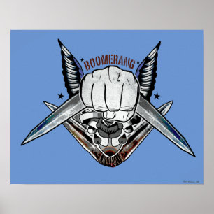 Suicide Squad Boomerang Fist Tattoo Art Poster