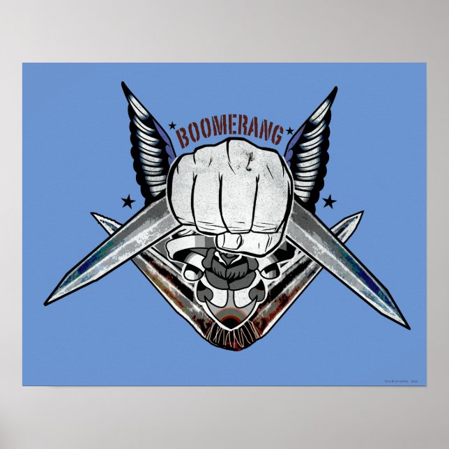 Suicide Squad | Boomerang Fist Tattoo Art Poster (Front)