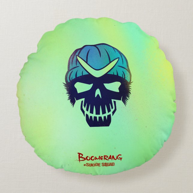 Suicide Squad | Boomerang Head Icon Round Pillow (Front)