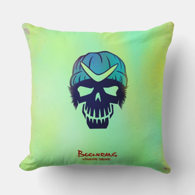 Suicide Squad | Boomerang Head Icon Throw Pillow (Front)