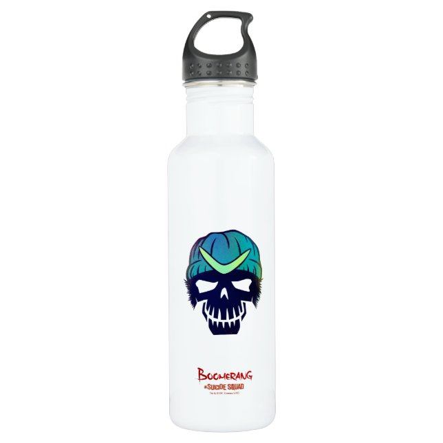 Suicide Squad | Boomerang Head Icon Water Bottle (Front)