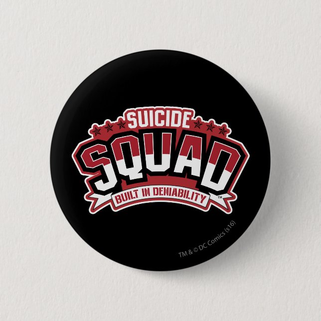 Suicide Squad | Built In Deniability Pinback Button (Front)