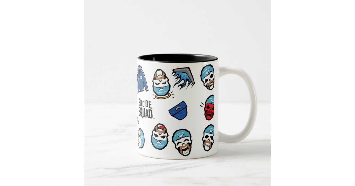 Suicide Squad | Captain Boomerang Emoji Pattern Two-Tone Coffee Mug ...