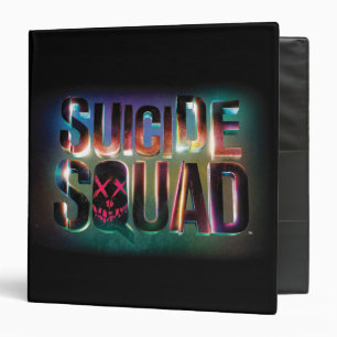 Suicide Squad Colorful Glow Logo 3 Ring Binder