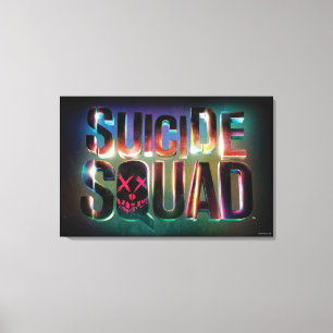 Suicide Squad Colorful Glow Logo Canvas Print