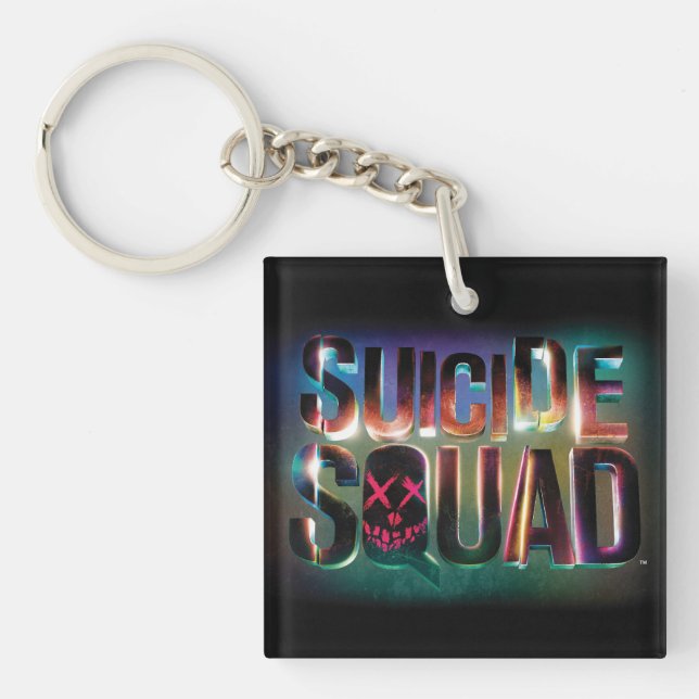 Suicide Squad | Colorful Glow Logo Keychain (Front)