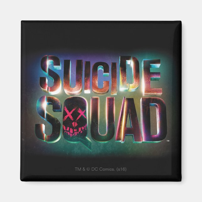Suicide Squad | Colorful Glow Logo Magnet (Front)