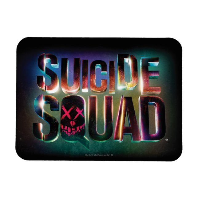Suicide Squad | Colorful Glow Logo Magnet (Horizontal)