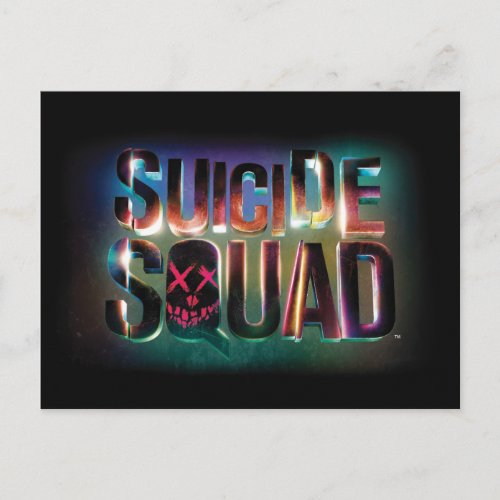 Suicide Squad  Colorful Glow Logo Postcard