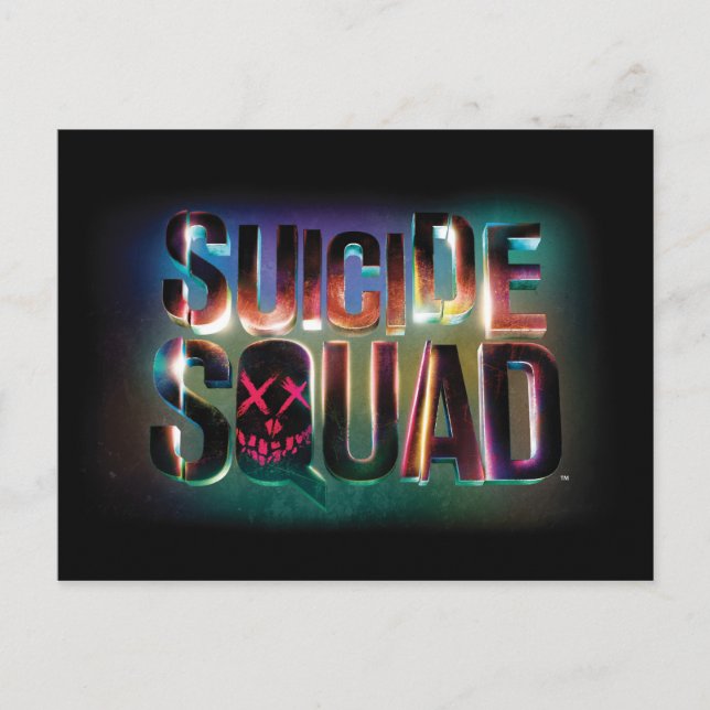 Suicide Squad | Colorful Glow Logo Postcard (Front)