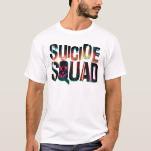 Suicide Squad   Colorful Glow Logo T-Shirt