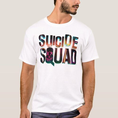 Suicide Squad  Colorful Glow Logo T_Shirt