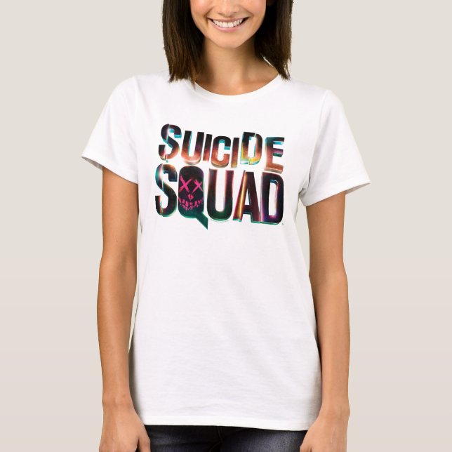 Suicide Squad | Colorful Glow Logo T-Shirt (Front)