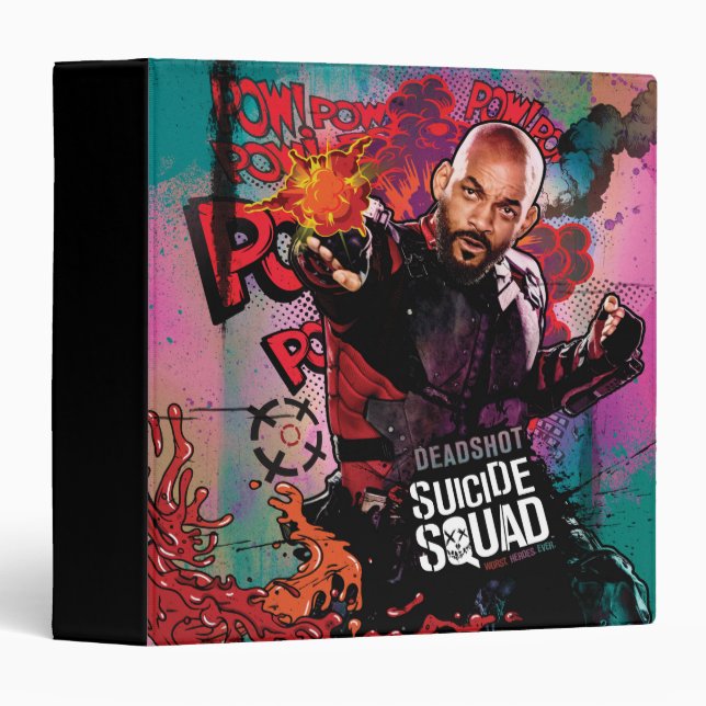 Suicide Squad | Deadshot Character Graffiti 3 Ring Binder (Front/Spine)