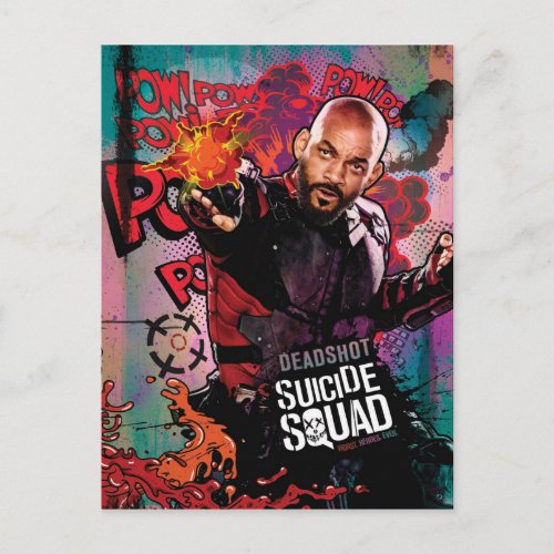 Suicide Squad  Deadshot Character Graffiti Postcard