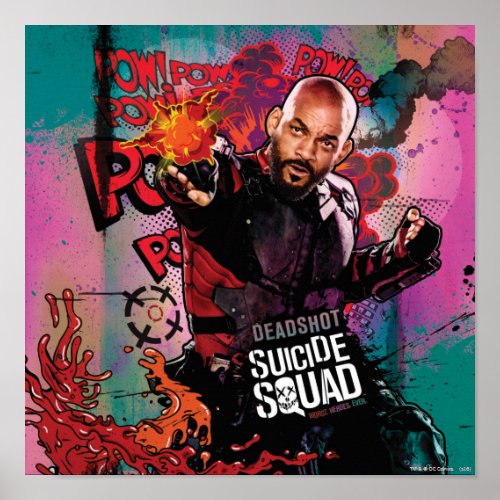 Suicide Squad  Deadshot Character Graffiti Poster