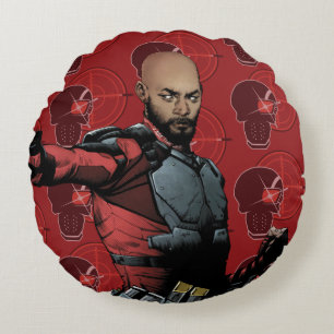 Suicide Squad Deadshot Comic Book Art Round Pillow