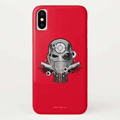 Suicide Squad  Deadshot Mask  Guns Tattoo Art iPhone X Case