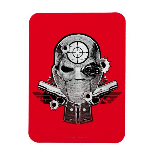 Suicide Squad  Deadshot Mask  Guns Tattoo Art Magnet