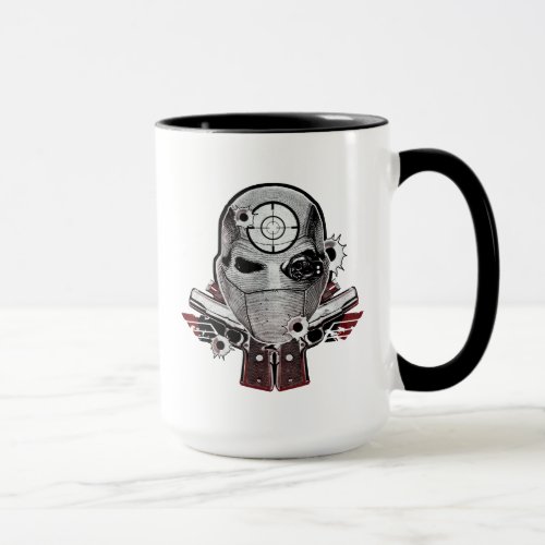 Suicide Squad  Deadshot Mask  Guns Tattoo Art Mug