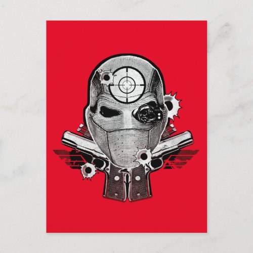 Suicide Squad  Deadshot Mask  Guns Tattoo Art Postcard