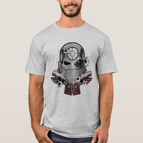 Suicide Squad  Deadshot Mask  Guns Tattoo Art T_Shirt