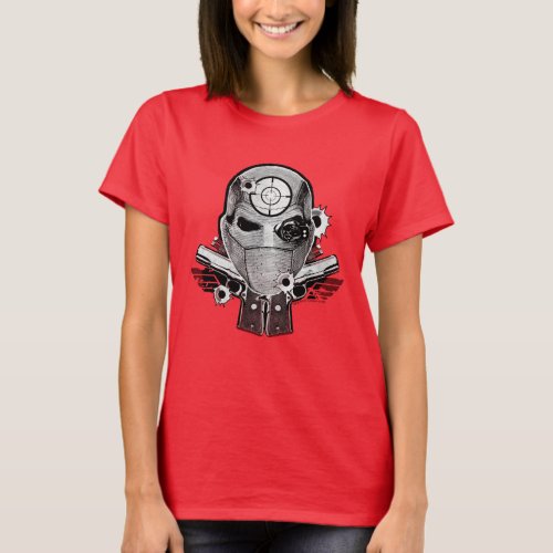 Suicide Squad  Deadshot Mask  Guns Tattoo Art T_Shirt