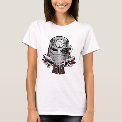 Suicide Squad  Deadshot Mask  Guns Tattoo Art T_Shirt