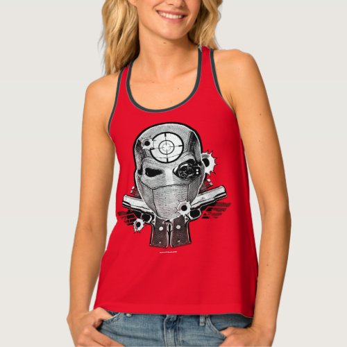 Suicide Squad  Deadshot Mask  Guns Tattoo Art Tank Top