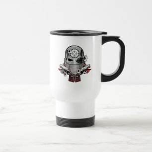 Suicide Squad Deadshot Mask & Guns Tattoo Art Travel Mug
