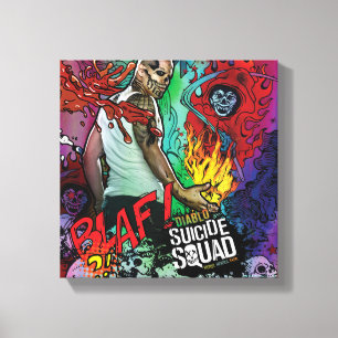 Suicide Squad Diablo Character Graffiti Canvas Print