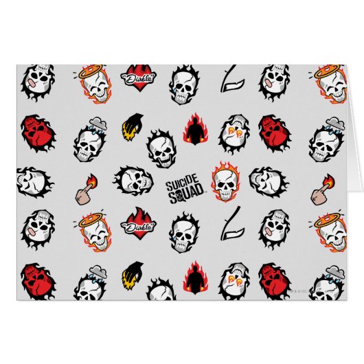 Suicide Squad | Diablo Emoji Pattern Cards (Front Horizontal)