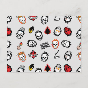 Suicide Squad Diablo Emoji Pattern Postcard