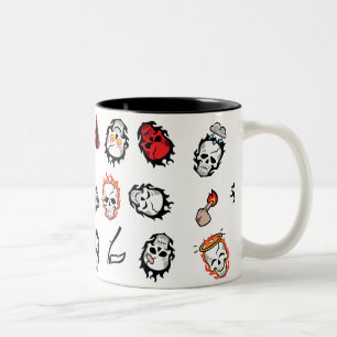 Suicide Squad Diablo Emoji Pattern Two-Tone Coffee Mug