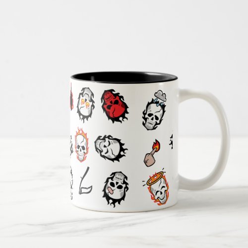 Suicide Squad  Diablo Emoji Pattern Two_Tone Coffee Mug
