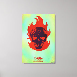 Suicide Squad   Diablo Head Icon Canvas Print