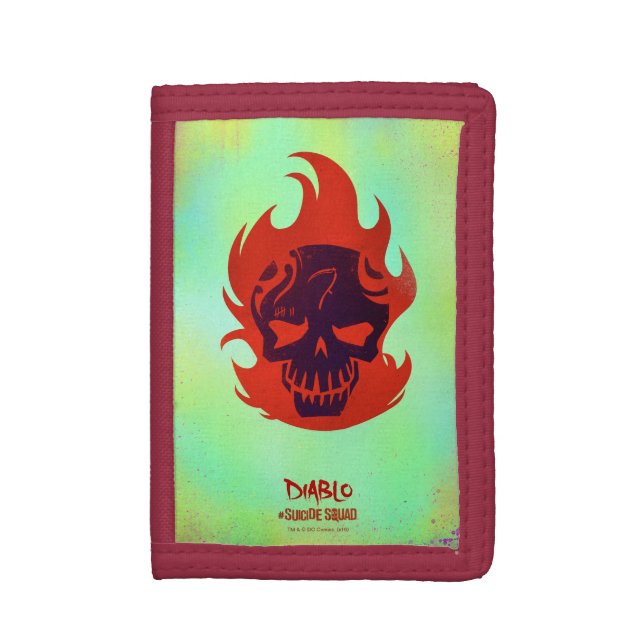 Suicide Squad | Diablo Head Icon Tri-fold Wallet (Front Vertical)