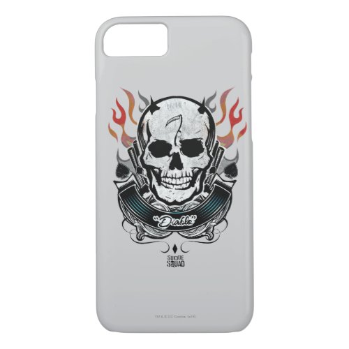 Suicide Squad  Diablo Skull  Flames Tattoo Art iPhone 87 Case