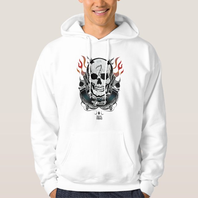 Suicide Squad | Diablo Skull & Flames Tattoo Art Hoodie (Front)