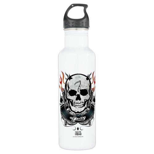 Suicide Squad  Diablo Skull  Flames Tattoo Art Stainless Steel Water Bottle