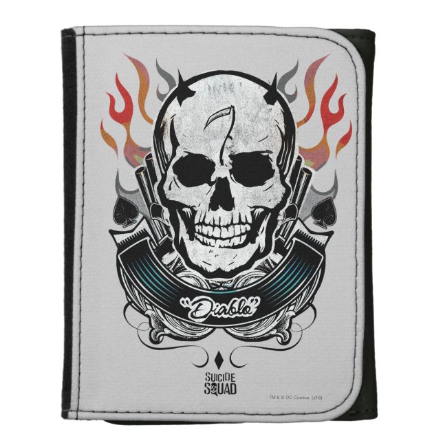 Suicide Squad | Diablo Skull & Flames Tattoo Art Wallet (Front Vertical)
