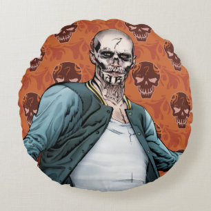 Suicide Squad El Diablo Comic Book Art Round Pillow