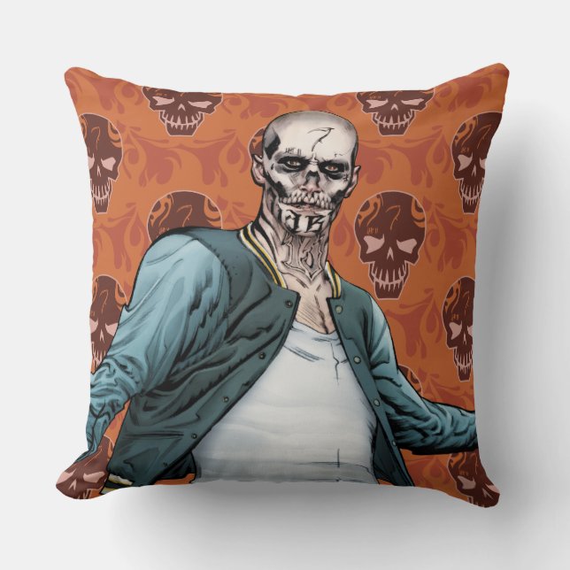 Suicide Squad | El Diablo Comic Book Art Throw Pillow (Front)