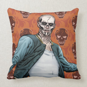 Suicide Squad El Diablo Comic Book Art Throw Pillow