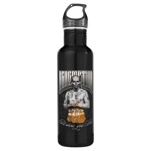 Suicide Squad | El Diablo "Redemption" Tattoo Stainless Steel Water Bottle (Front)