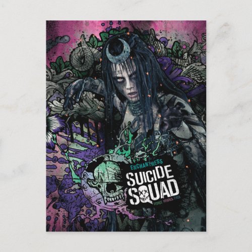 Suicide Squad  Enchantress Character Graffiti Postcard