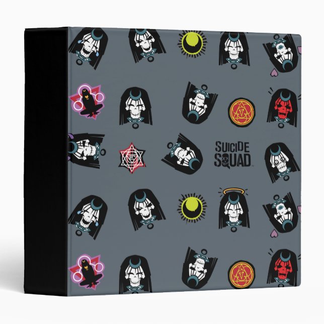 Suicide Squad | Enchantress Emoji Pattern 3 Ring Binder (Front/Spine)