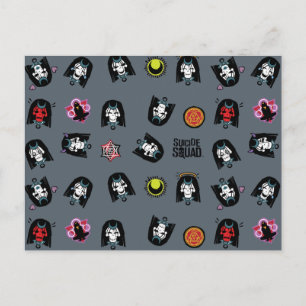 Suicide Squad Enchantress Emoji Pattern Postcard